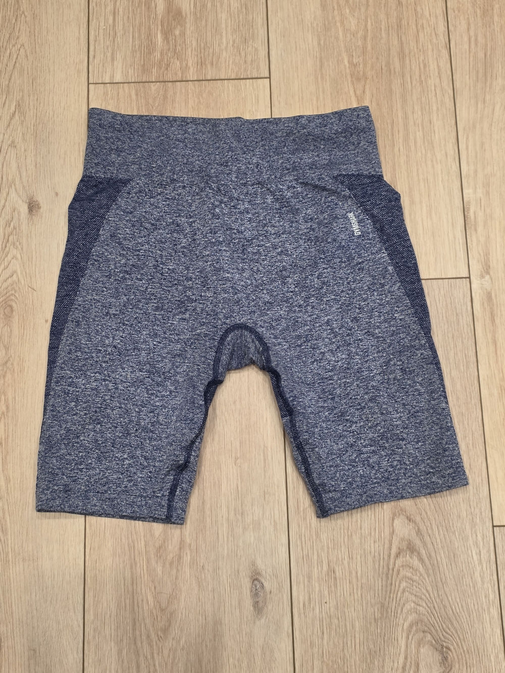 Gymshark Navy Heather Seamless High-Waist Athletic Bike Shorts